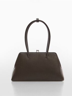 Mango gray-brown kisslock purse never worn